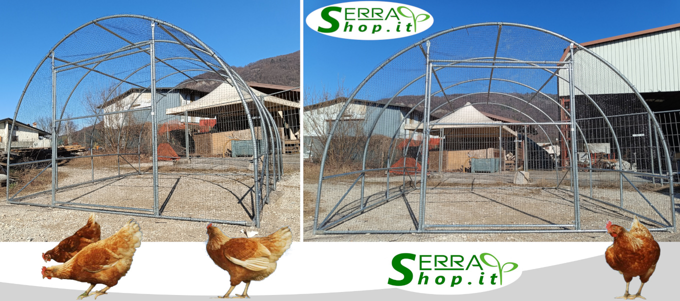 serre tunnel con telo PE antigrandine tensolux serrashop