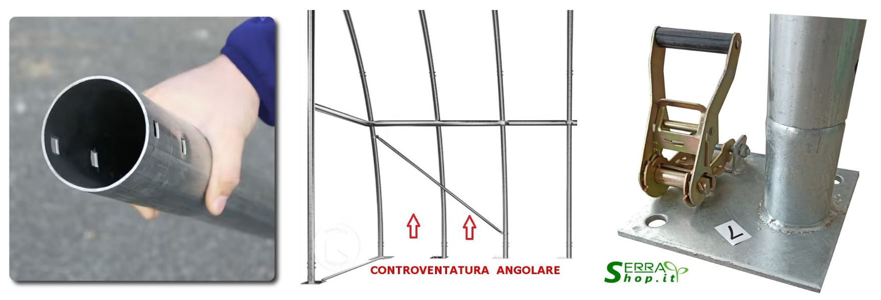 dettagli struttura tunnel serra capannone