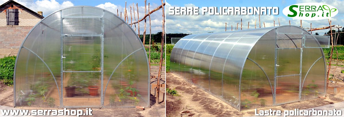 interni serra in policarbonato tunnel volcan larghezza 3m per orto e giardino